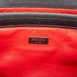 Prada Saffiano Move Leather Studded Lock Clutch Bag