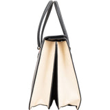 Prada Multicolor Saffiano Leather Bicolor Top Handle Handbag