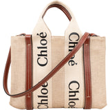 Chloé Canvas Small Woody Tote Crossbody Handbag