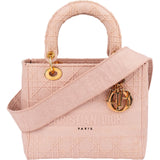 Christian Dior Pink Cotton Lady D-Lite Handbag