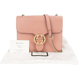 Gucci Grained Leather Interlocking GG Shoulder Crossbody Bag