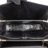Celine Black Boxcalf Triomphe Shoulder Bag