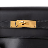 Hermès Noir Box Calf Leather Kelly 32 Handbag