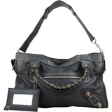Balenciaga Dark Grey Arena Leather Classic City Handbag