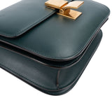 Celine Dark Green Boxcalf Classic Box Medium Crossbody Bag