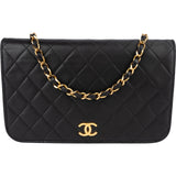 Chanel Quilted Lambskin 24K Gold Single Flap Shoulder Bag