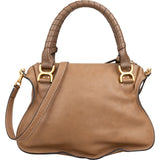 Chloé Grained Calfskin Marcie Saddle Shoulder Bag