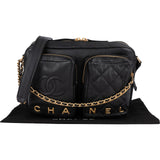 Chanel Quilted Lambskin CC Multi-Pocket Camera Crossbody Bag