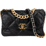 Chanel 19 Quilted Lambskin Single Flap Crossbody Bag Large