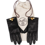 [🔄️B08 / F40] Hermès Black Leather Kelly Gloves - vintageandkickz