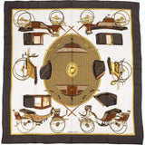 Hermès Voitures de Tradition Silk Carre 90 Scarf Tuch