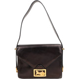 Celine Boxcalf Leather Horse Carriage Triomphe Shoulder Bag