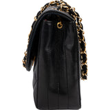 Chanel Quilted Lambskin 24K Gold Single Flap Crossbody Bag