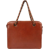 Chanel Grained Leather Vintage CC Tote Handbag