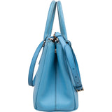 Prada Blue Saffiano Leather Galleria Handbag