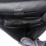 Chanel Aged Qulited Calfskin 2.55 Reissue So Black Jumbo Double Flap Crossbody Bag