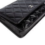 Chanel Quilted Patent Leather Wallet On Chain Crossbody Bag - vintageandkickz