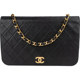 Chanel Quilted Lambskin 24K Gold Single Flap Shoulder Bag