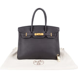 Hermès Prunoir Deep Blue Togo Leather Birkin 30 Handbag