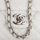 Chanel Quilted Caviar Leather Palladium Single Flap Shoulder Bag