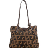 Fendi Monogram FF Zucca Canvas Tote Shoulder Bag