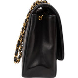 Chanel Quilted Lambskin 24K Gold Medium Diana Single Flap Crossbody Bag