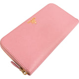 Prada Saffiano Leather Zip Around Wallet