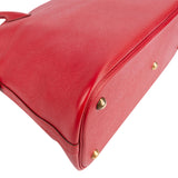 Hermès Rouge Courchevel Leather Bolide 35 Handbag
