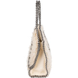 Stella McCartney Shearling  Falabella Fold Over Tote Crossbody Handbag