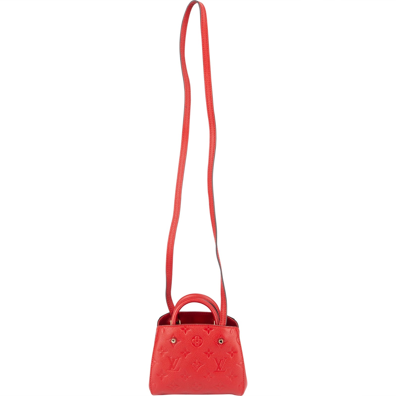 [🔄️B24 / F09] Louis Vuitton Leather Monogram Empreinte Nano Montaigne Handbag - vintageandkickz