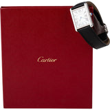 Cartier Silver Tone Solo Tank GM 3169 Watch