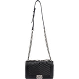 Chanel Chevron Calfskin Palladium Medium Boy Single Crossbody Bag