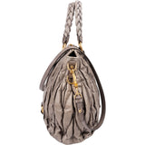 Miu Miu Gathered Leather Coffer Bag Handbag