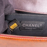Chanel Quilted Patent Leather Medium Boy Crossbody Bag