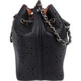 Chanel Perforated Caviar Leather Drawstring Bucket Shoulder Bag