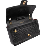 Chanel Quilted Lambskin 24K Gold Single Flap Crossbody Bag
