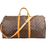 Louis Vuitton Monogram Canvas Keepall 60 Bandoulière Travel Bag