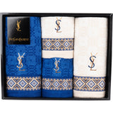 Yves Saint Laurent Geometric Pattern Towel Set