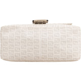 Fendi Zucchino Canvas Chain Baguette Mamma Shoulder Bag