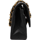 Chanel Quilted Lambskin Small 24K Gold Double Flap Shoulder Bag