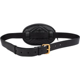 Gucci Black Matelassé Leather GG Marmont Crossbody Belt Bag