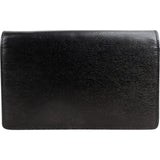 Gucci Black Grained Leather Wallet On Chain Crossbody Bag