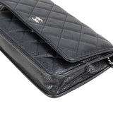 Chanel Quilted Caviar Leather Wallet On Chain Crossbody Bag