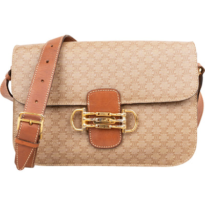 Celine Monogram Macadam Triomphe Crossbody Bag