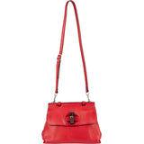 Gucci Red Pebbled Leather Bamboo Daily Top Handle Handbag