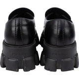 Prada Black Brushed Leather Monolith Loafers (7 / 41-42)