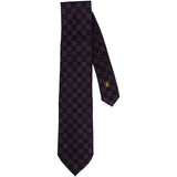 Louis Vuitton Monogram Damier Ebene Classique Silk Tie Krawatte