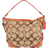 Coach Monogram Signature Patent Leather Hobo Shoulder Bag