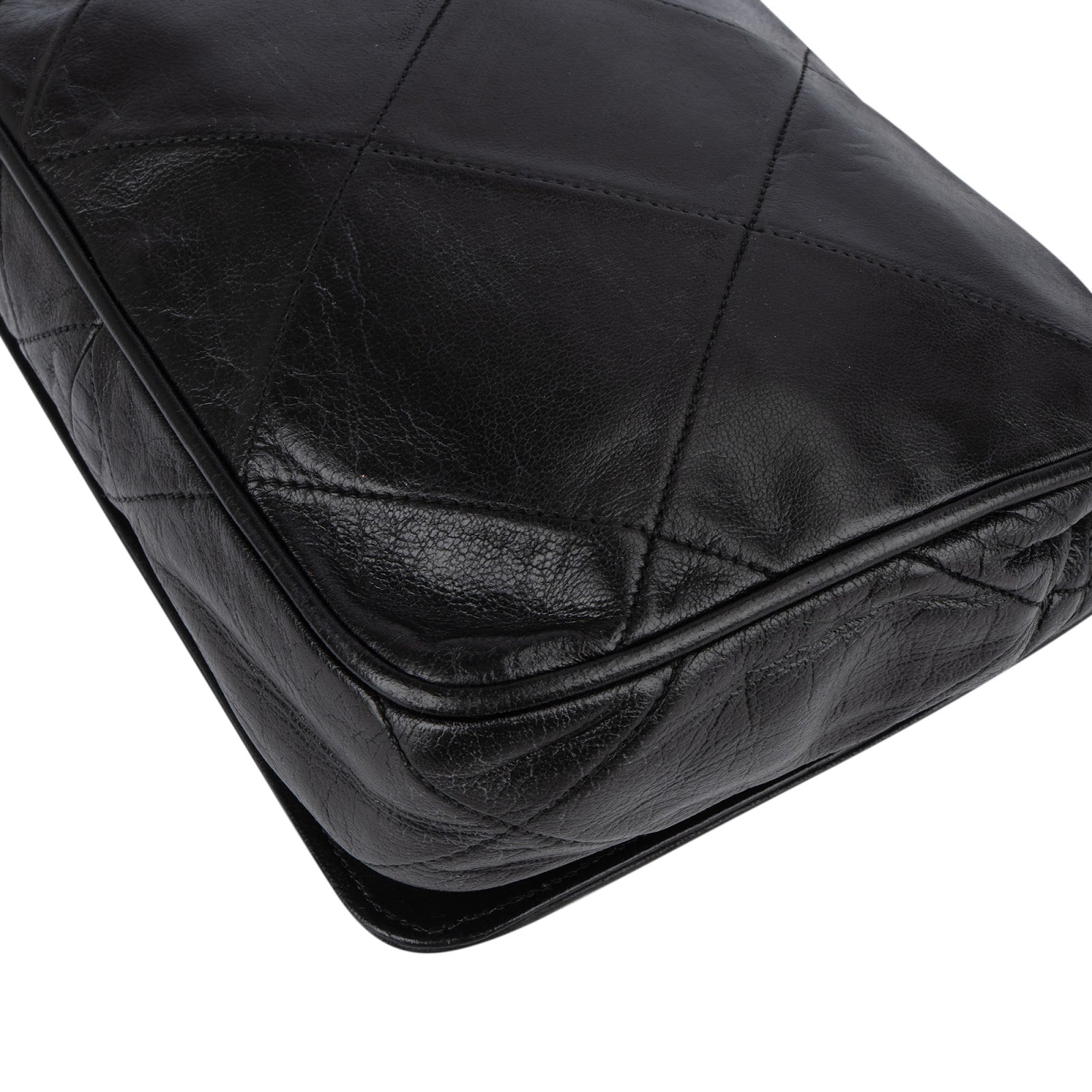 Chanel Stitching Lambskin CC Single Flap Crossbody Bag - vintageandkickz
