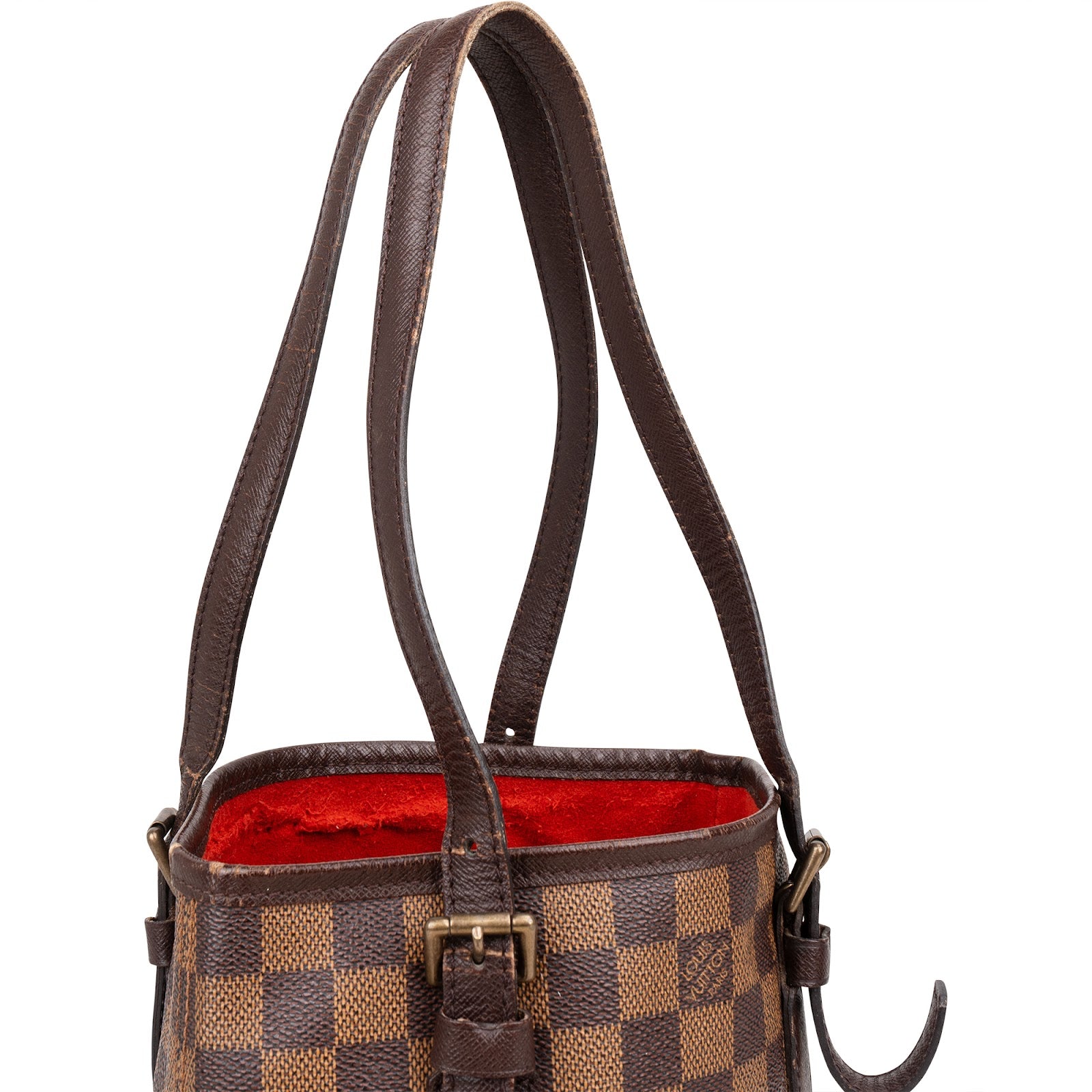 Louis Vuitton Monogram Damier Ebene Bucket PM Shoulder Bag - vintageandkickz